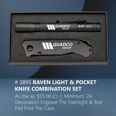 Raven Light & Pocket Knife Combo Set